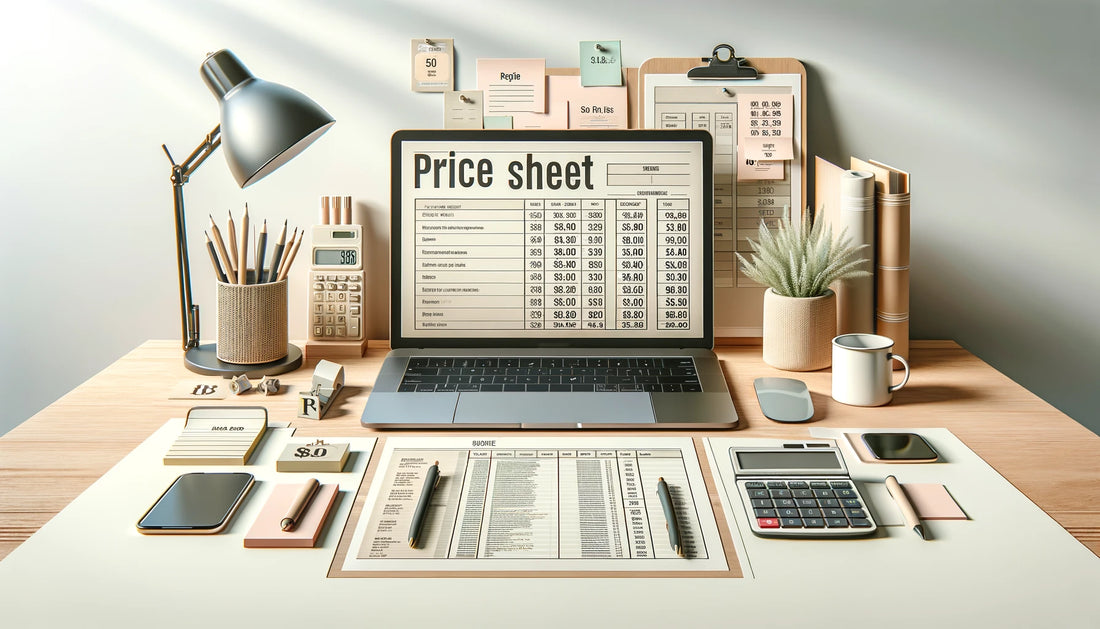 price sheet template